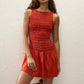 Maria Mini Dress - Dusty Tomato