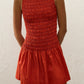 Maria Mini Dress - Dusty Tomato
