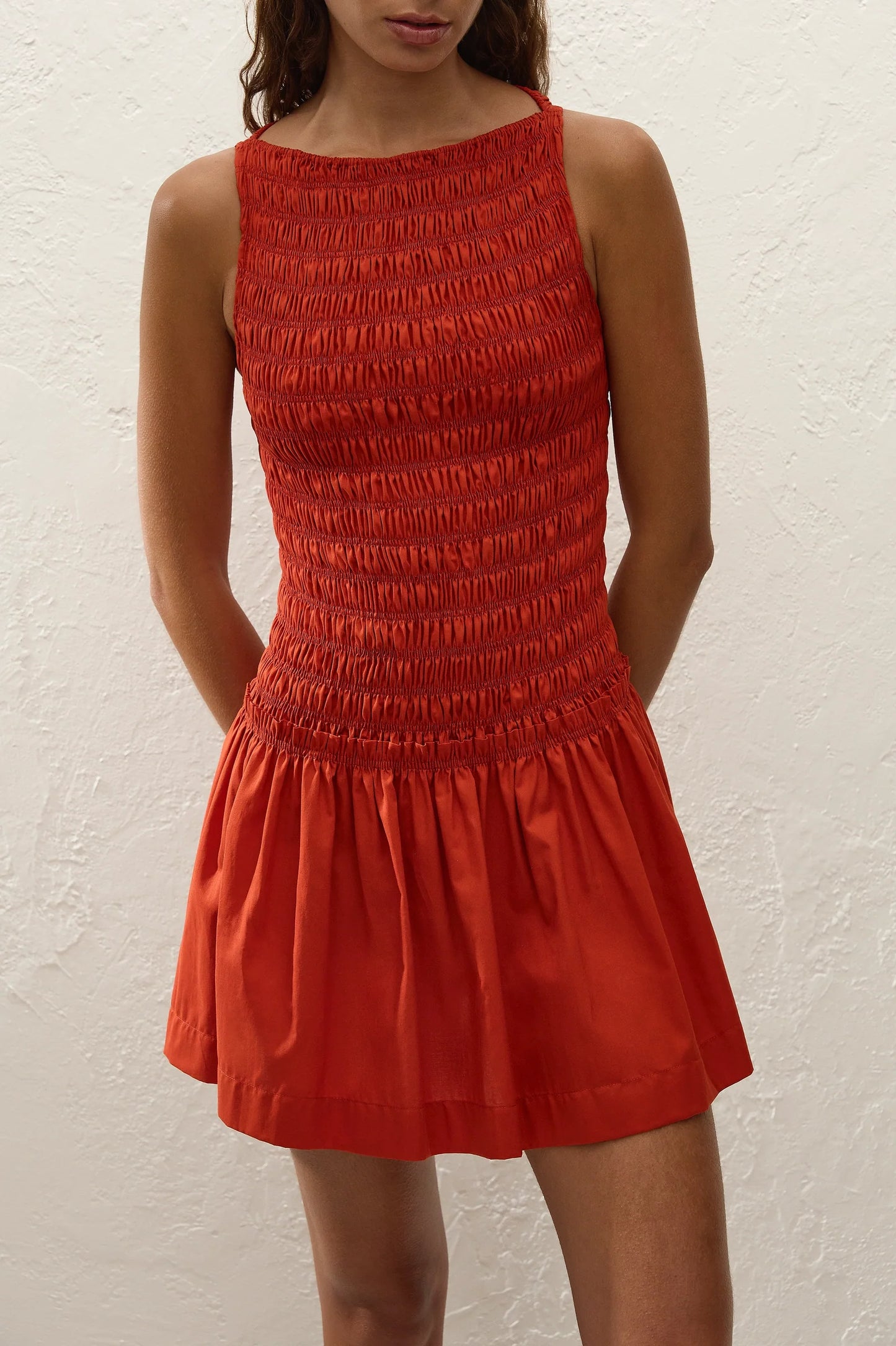 Maria Mini Dress - Dusty Tomato