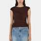 Sago Draped Top - Chocolate