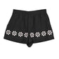 Samaya Black Embroidered Cotton Voile Short