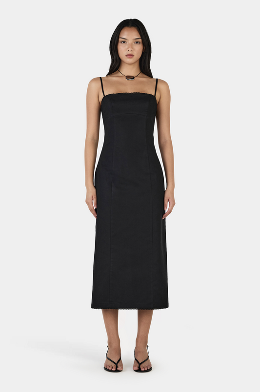 Ophelia Midi Dress - Black