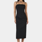 Ophelia Midi Dress - Black