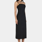 Ophelia Midi Dress - Black
