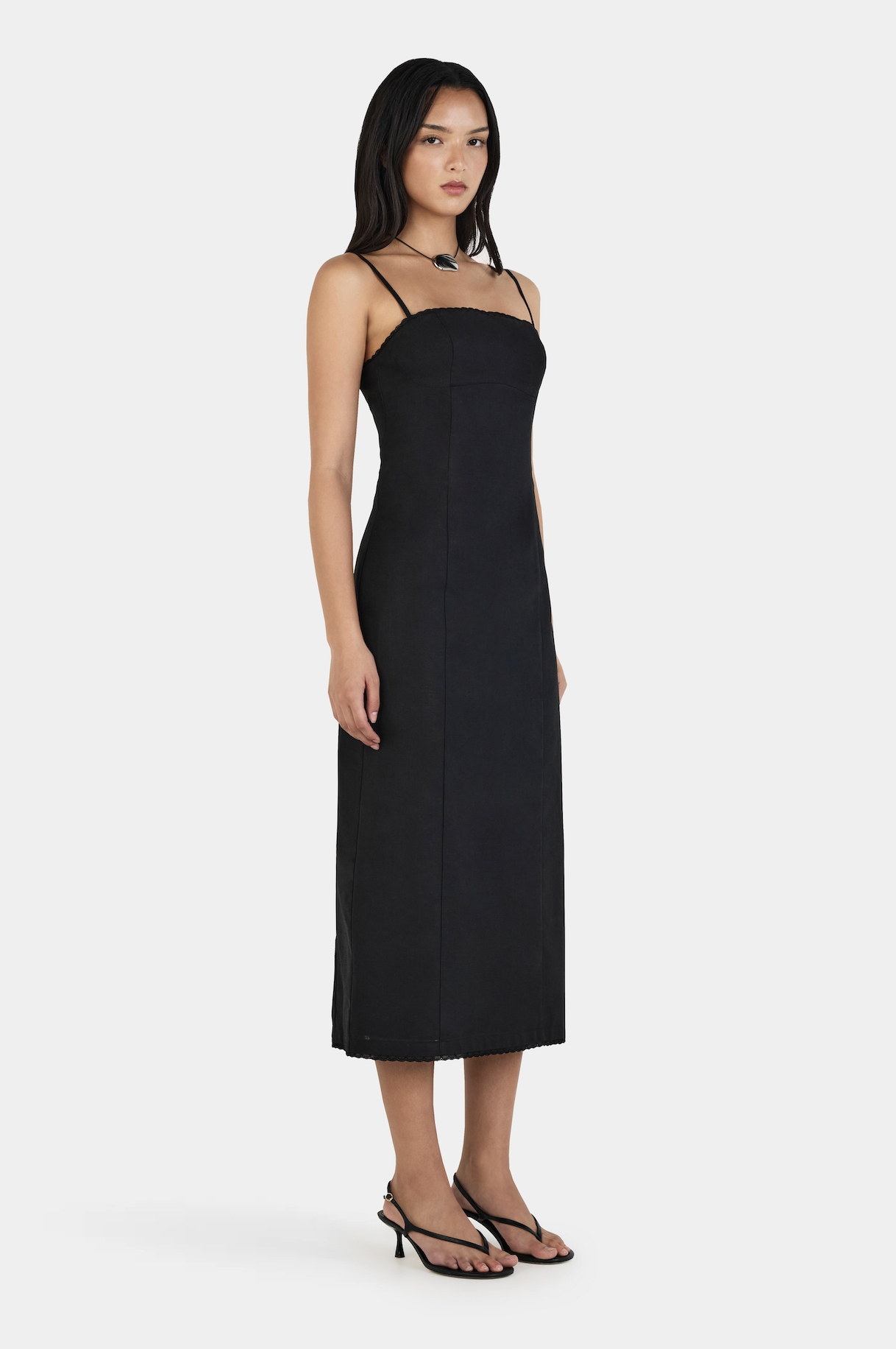 Ophelia Midi Dress - Black