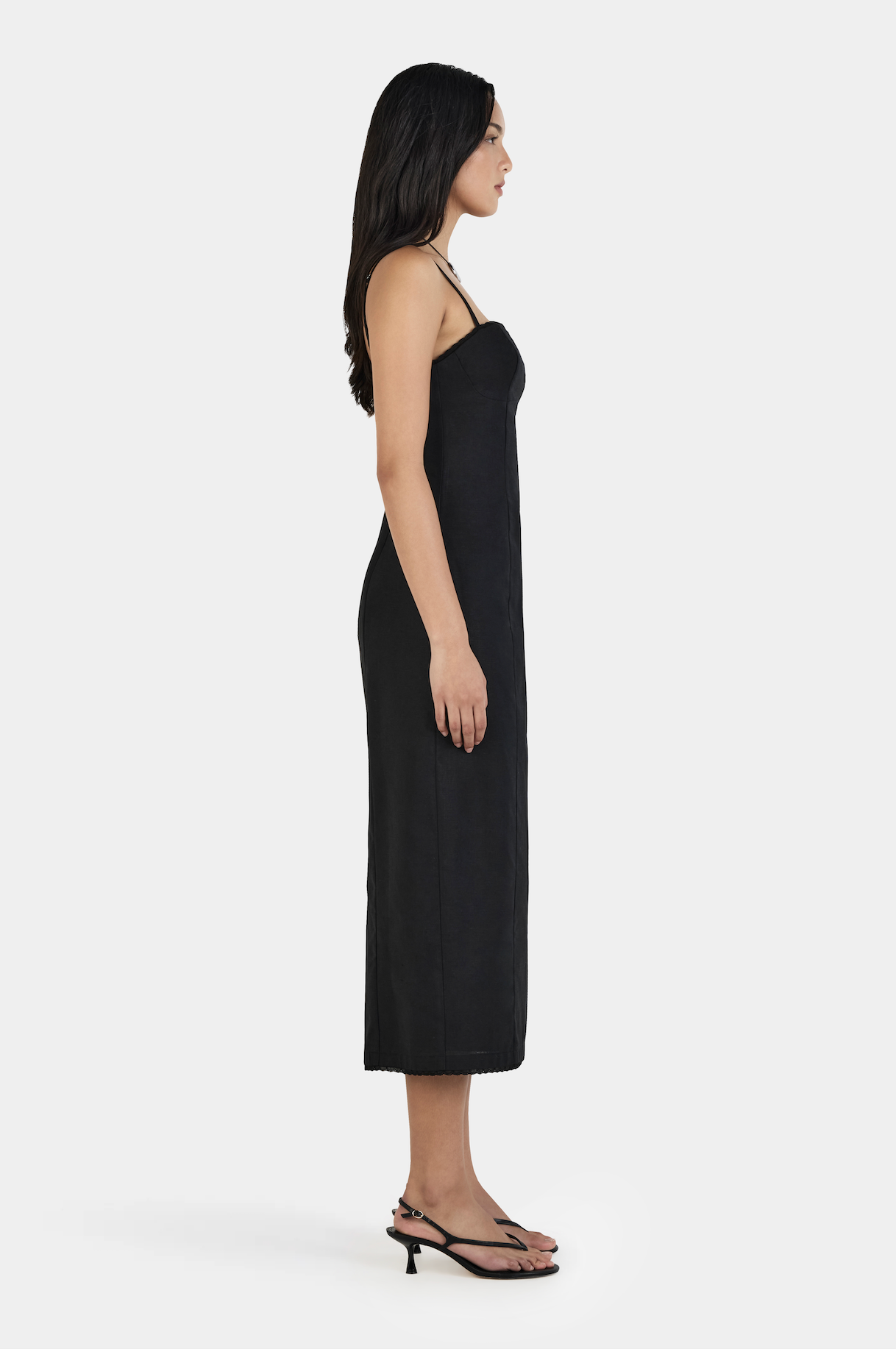Ophelia Midi Dress - Black
