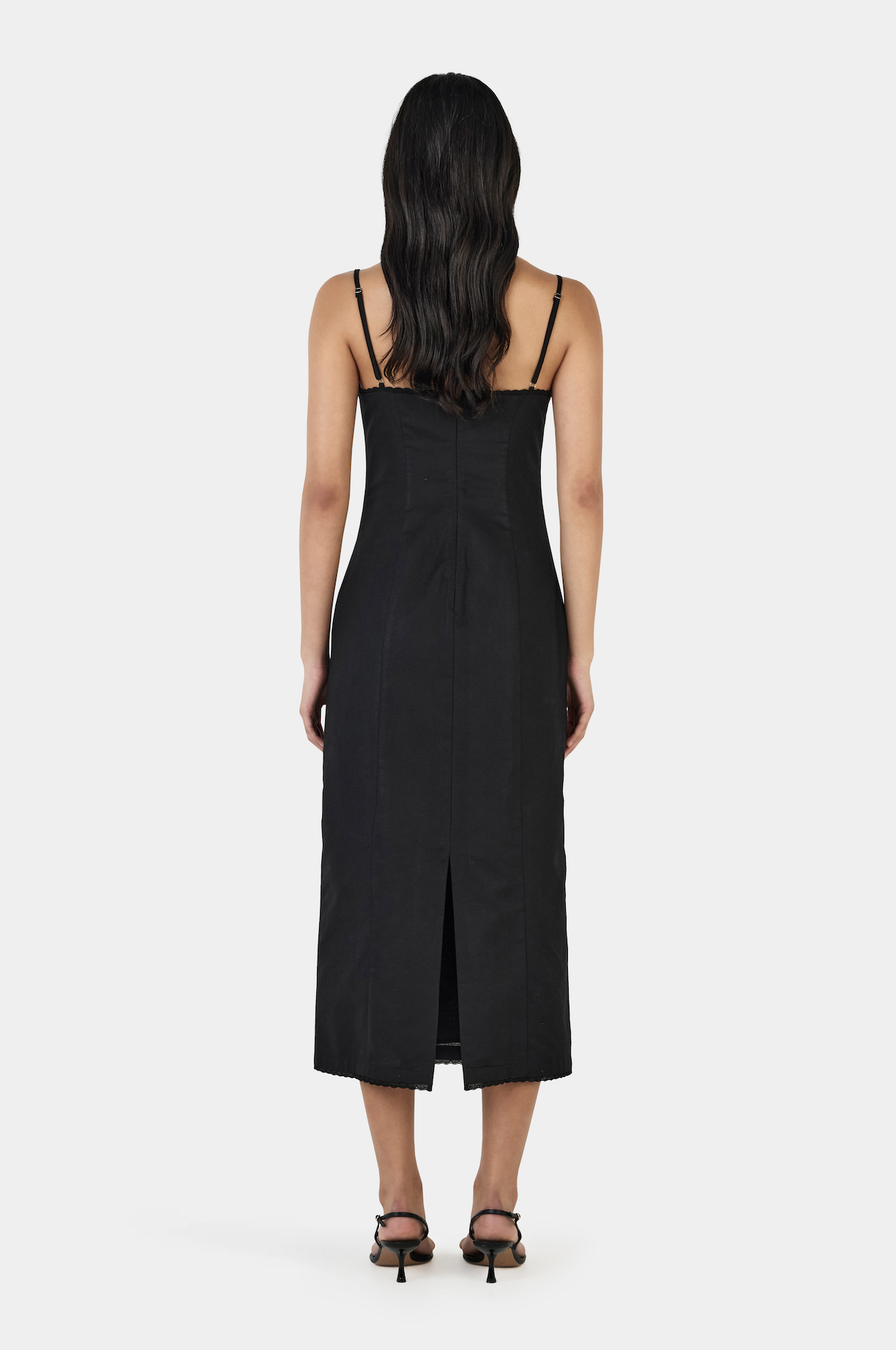 Ophelia Midi Dress - Black