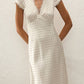 Mina Midi Dress - Polka Dot Antique White