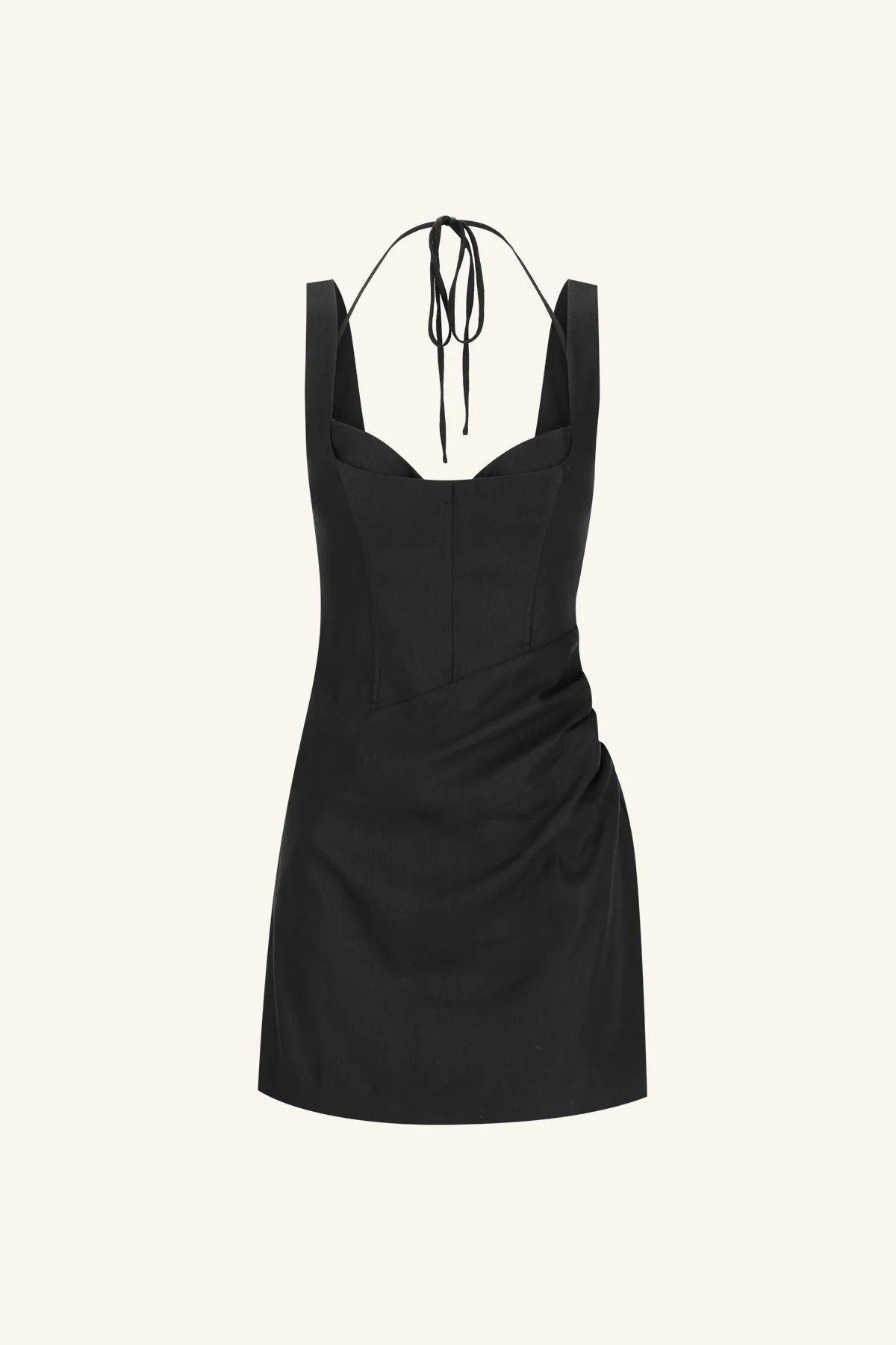 Kasbah Bustier Draped Mini Dress - Black