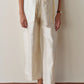 Silk Taffeta Cargo Pant - Creme