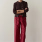Silk Taffeta Cargo Pant - Oxblood