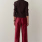 Silk Taffeta Cargo Pant - Oxblood