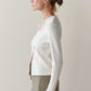 Sweater Rib Cardi - Creme
