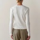 Sweater Rib Cardi - Creme