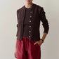 Sweater Rib Cardi - Espresso