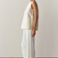 Sweater Rib Simple Pant - Creme