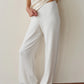 Sweater Rib Simple Pant - Creme
