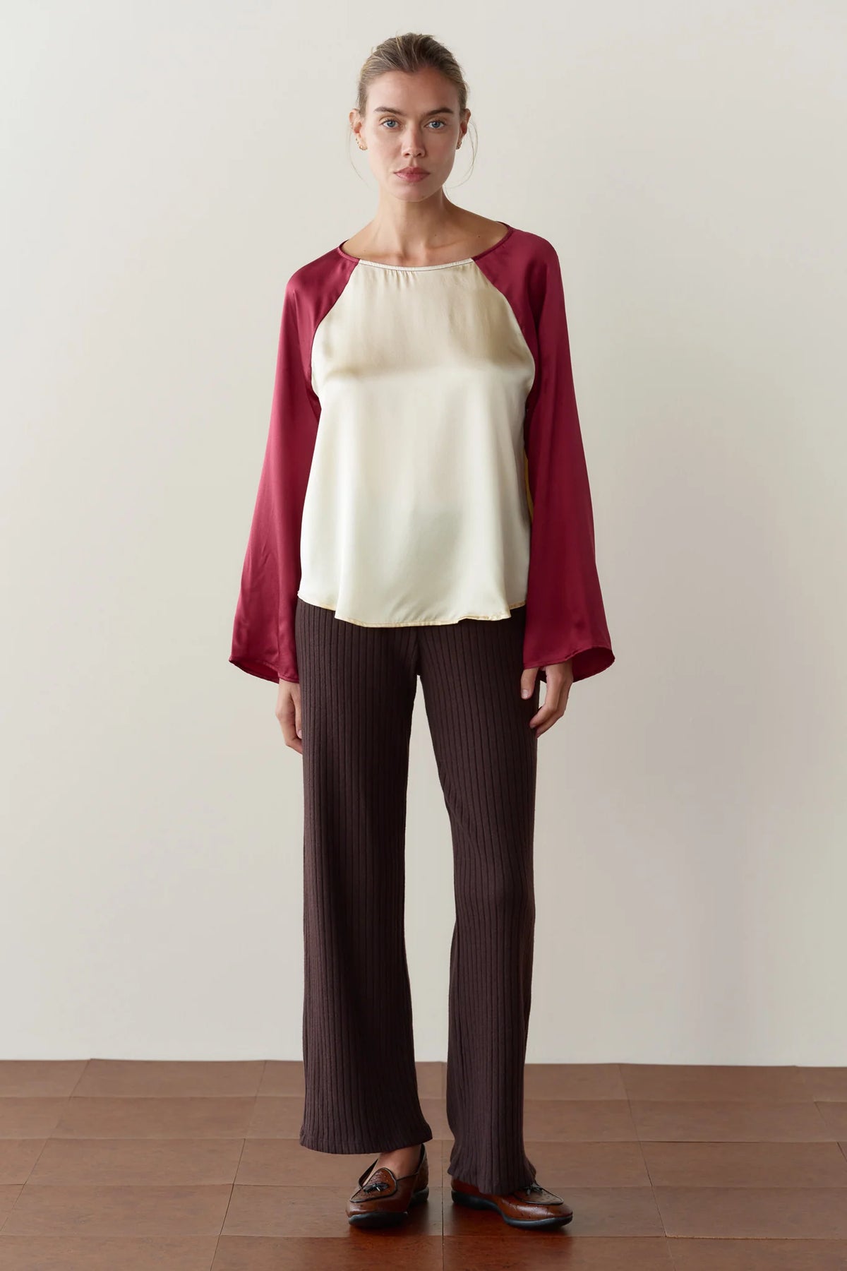 Sweater Rib Simple Pant - Espresso