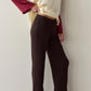 Sweater Rib Simple Pant - Espresso