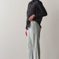 Cotton Gingham Stripe Crop Pant - Dill
