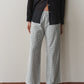 Cotton Gingham Stripe Crop Pant - Dill