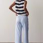 Eyelet Pop Simple Crop Pant - Cloud