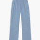 Linen Stripe Crop Racer Pant - Cornflower