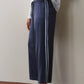 Silk Stripe Crop Pant - Navy / Cloud
