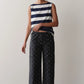 Silk Taffeta Cargo Pant - Jet Polka Dot