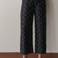 Silk Taffeta Cargo Pant - Jet Polka Dot