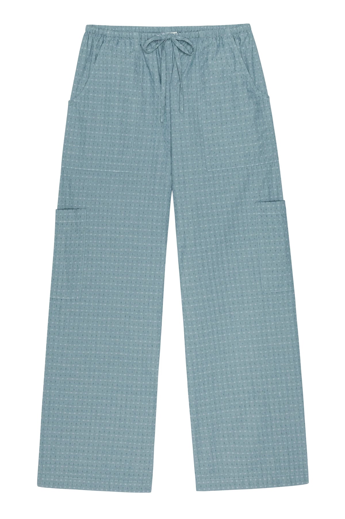 Cotton Dobby Cargo Pant - Lake