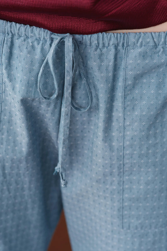 Cotton Dobby Cargo Pant - Lake