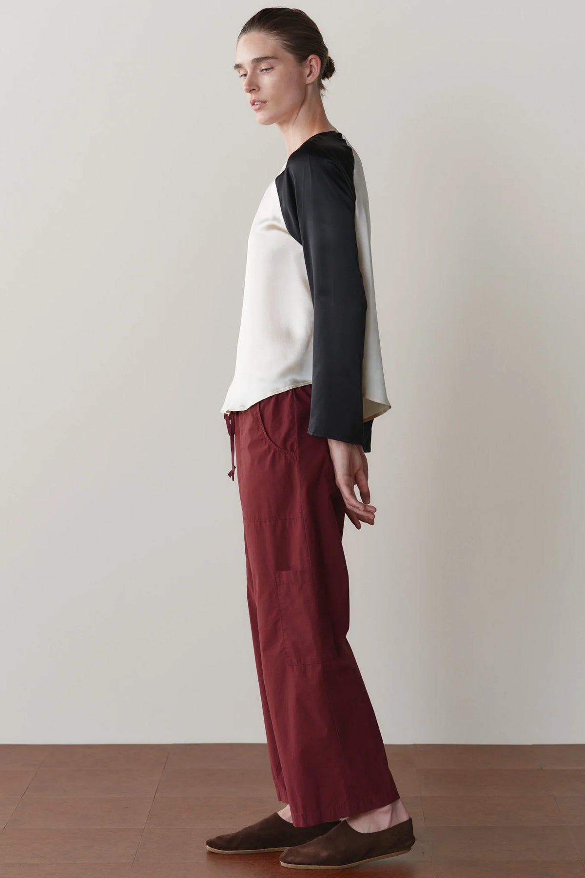 Pop Drawstring Cargo Pant - Oxblood