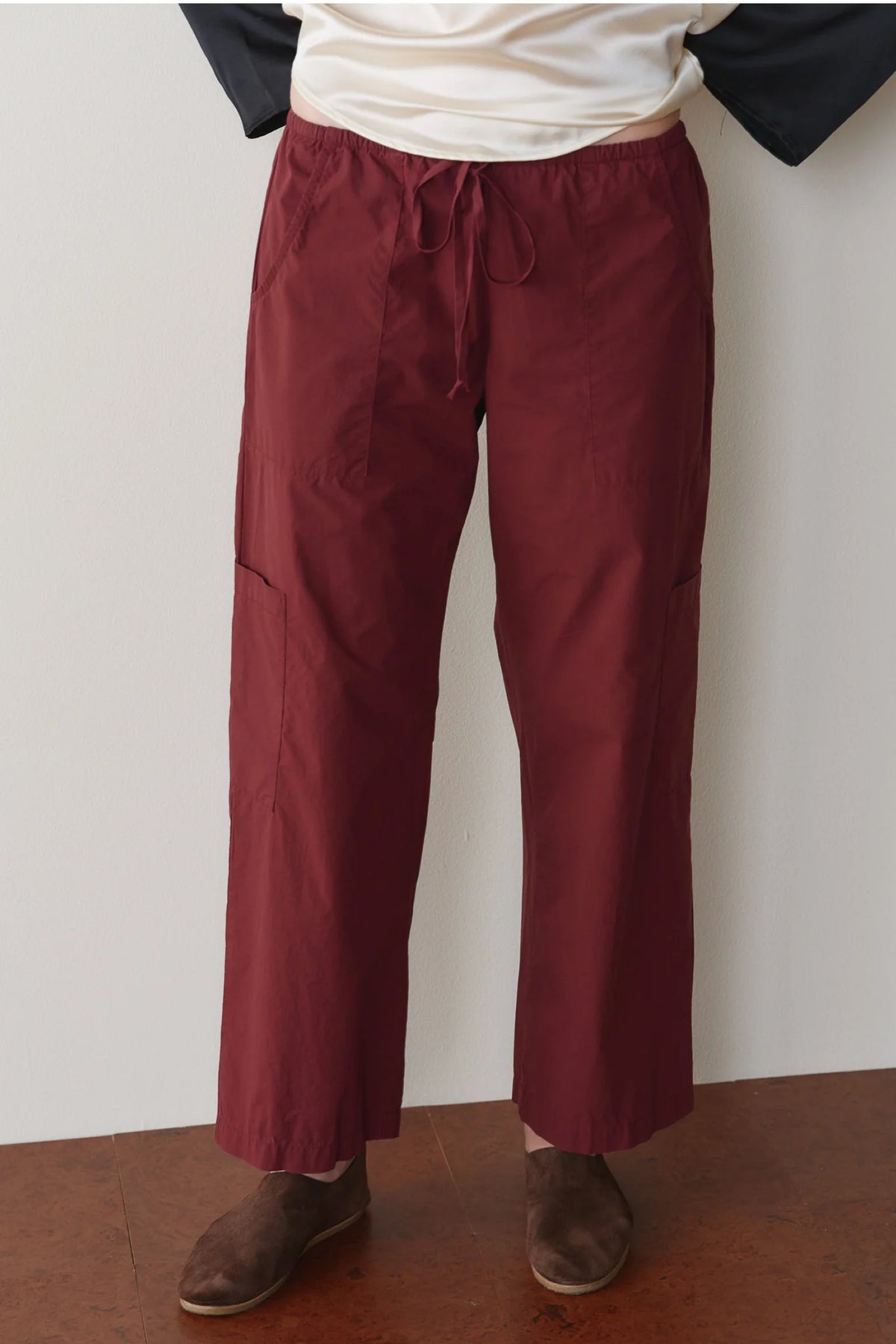 Pop Drawstring Cargo Pant - Oxblood