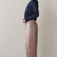 Tencel Plaid Tie Pant - Creme/Roz Plaid