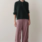 Tencel Plaid Tie Pant - Roz/Espresso Plaid