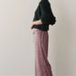 Tencel Plaid Tie Pant - Roz/Espresso Plaid