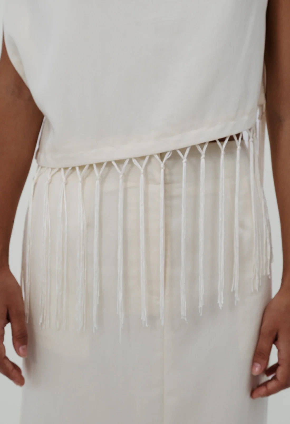 Manon Fringe Top - Cream