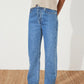 Blue Wash Mid Rise Recycled Denim Jean