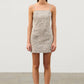 Micro Leopard Hemp Blend Mini Dress