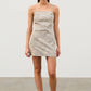 Micro Leopard Hemp Blend Mini Dress