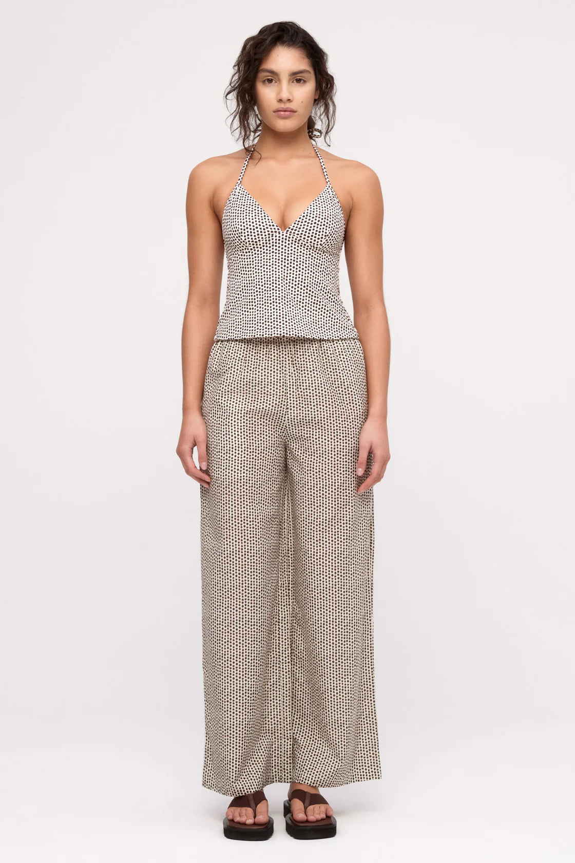 Cotton Silk Pant - Natural Spot
