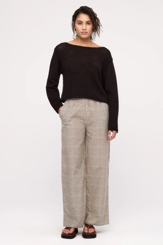 Cotton Silk Pant - Natural Spot