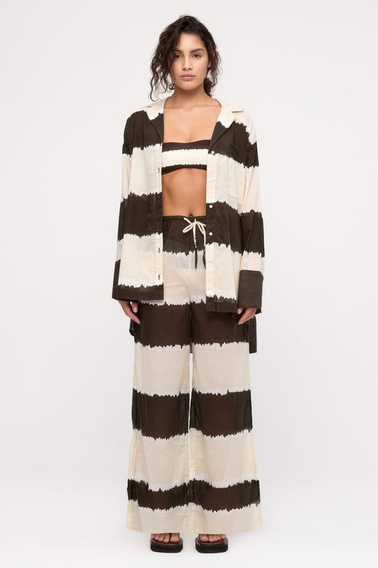 Button Down Shirt - Tie Dye Stripe