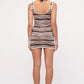 Knit Mini Dress - Black Stripe