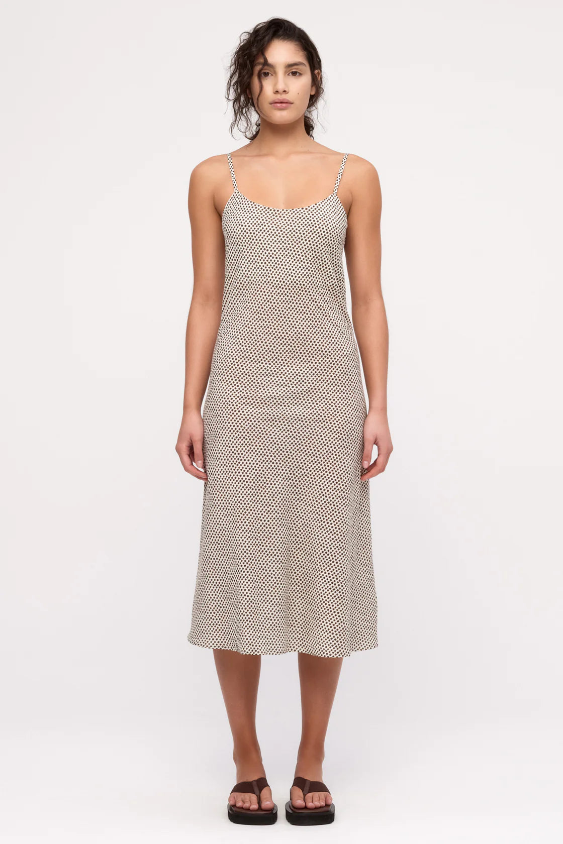 Cotton Silk Slip Dress - Natural Spot