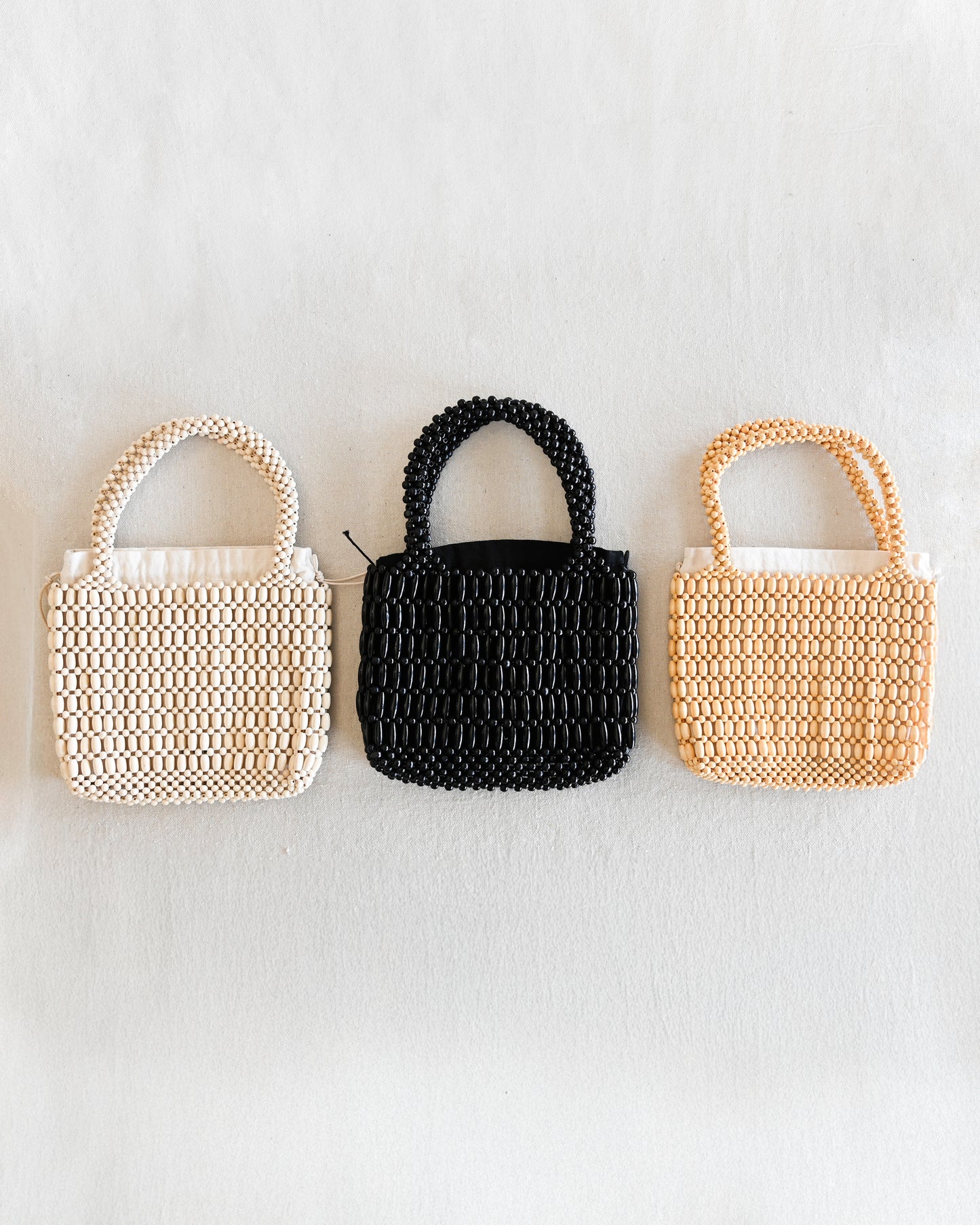 Beaded Bag - Bone