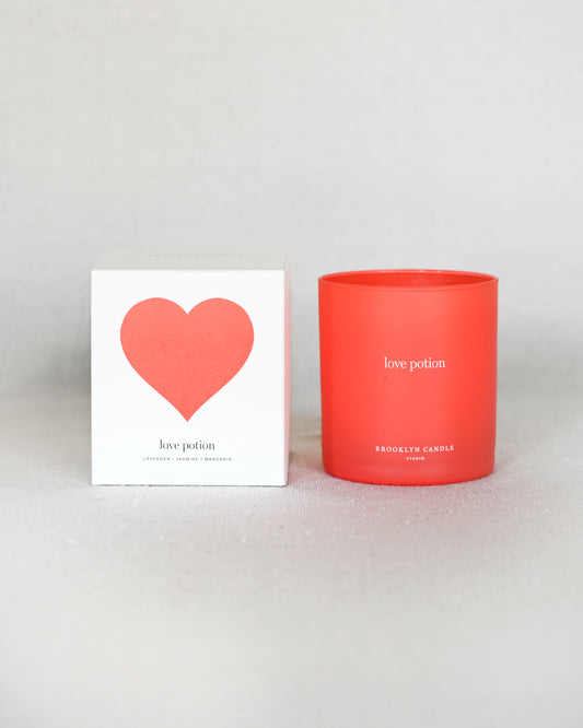 Love Potion Red Glass Candle