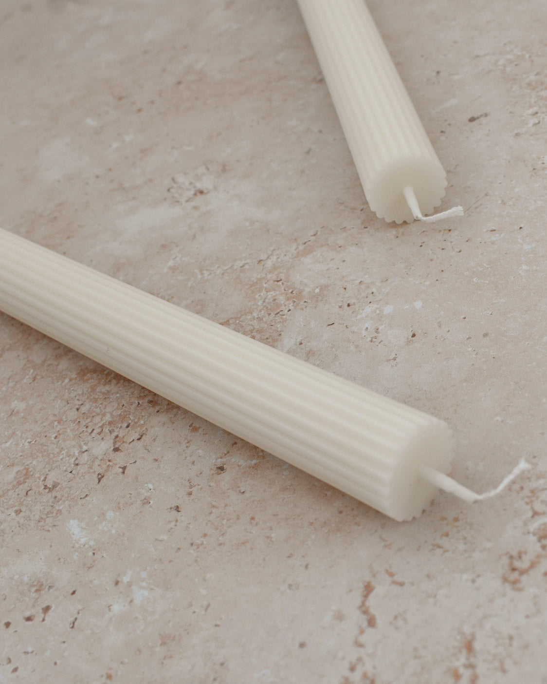 Cream Roman Taper Candle - Set of Two