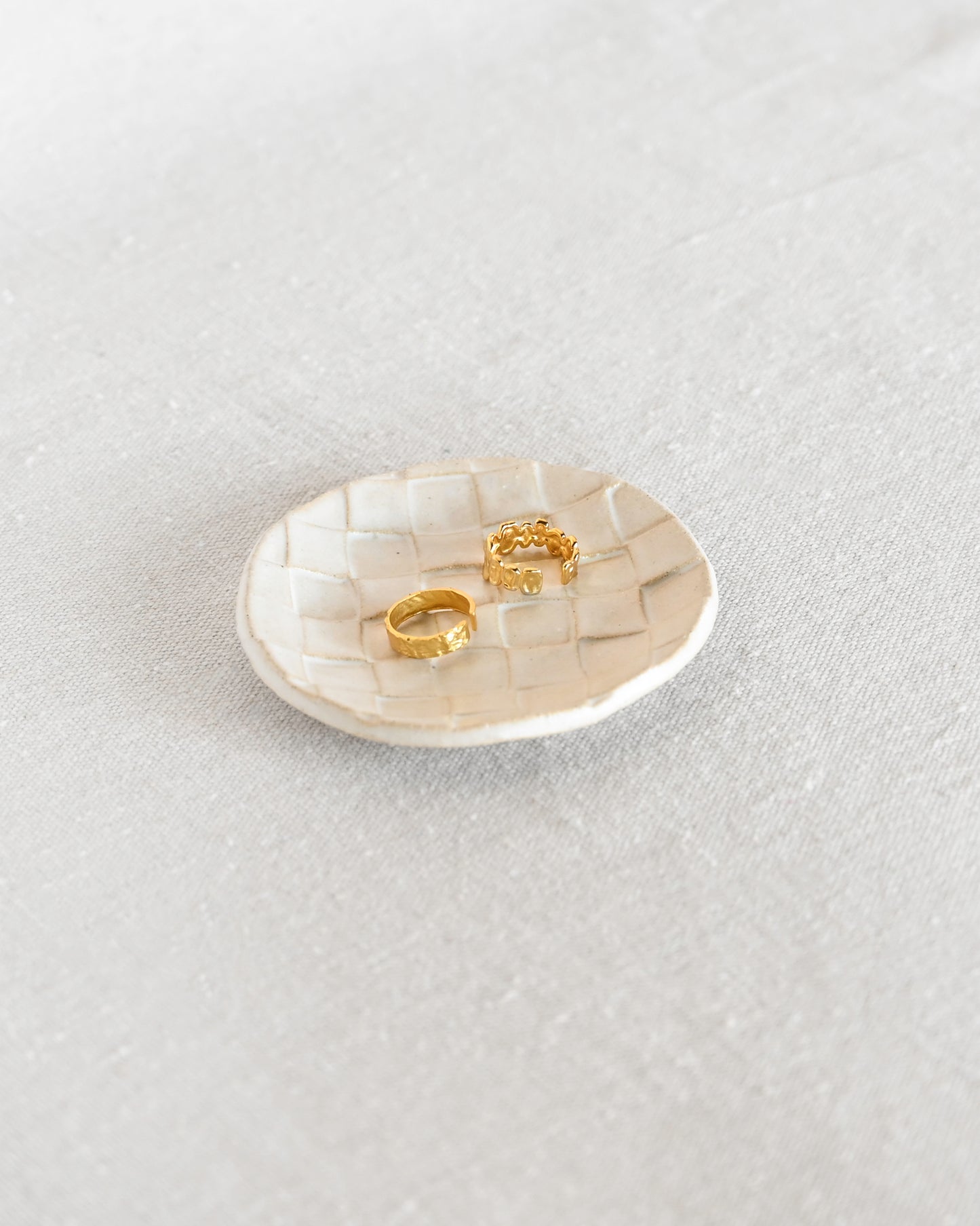 Ceramic Checker Trinket Dish